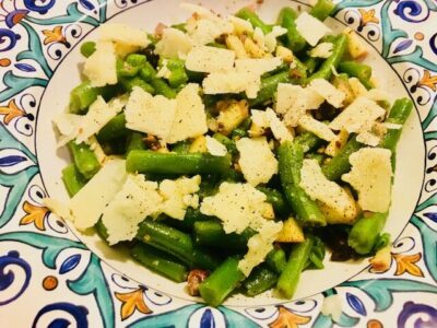 Green Bean Salad with Manchego Cheese and Truffle Honey White Balsamic Vinaigrette – Green Bean Recipes | Healthy Eats by Jennie