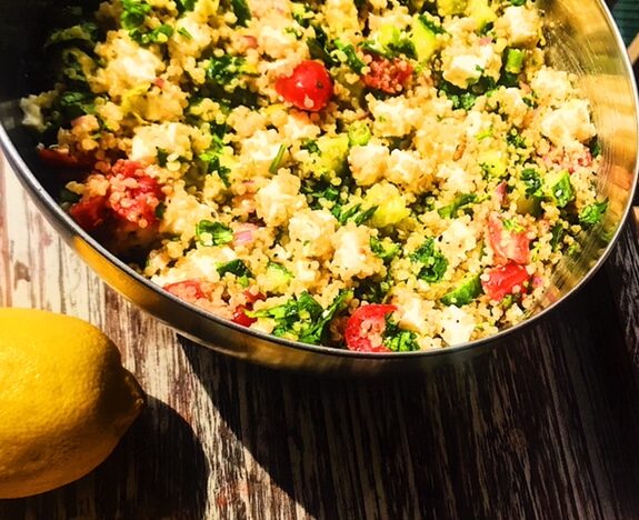 Greek Quinoa Salad with Feta | Healthy Eats by Jennie