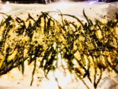 Lemony Asiago-Parm Roasted Asparagus - Easy Vegetarian Recipes | Healthy Eats by Jennie