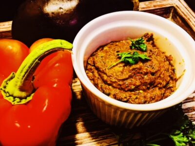 Roasted Eggplant and Red Pepper Spread – Healthy Italian Appetizers | Healthy Eats by Jennie